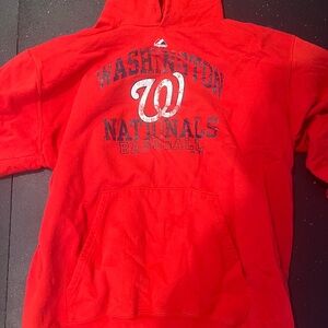 Washington Nationals Red Hoodie Majestic Size XL